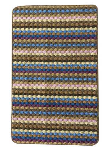 Коврик для ванной SUPER ECO 60х100 из 1 шт с синей полоской