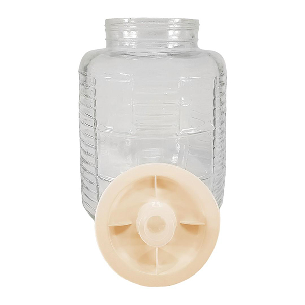 Банка для ВИНА ГВ-163 5л прозрачная с гидрозатвором  и краником /2 шт упак/