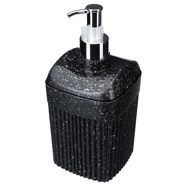 Диспенсер для жидкого мыла "VELVET" 90х90х187мм, 0,65л (черный гранит)(то)