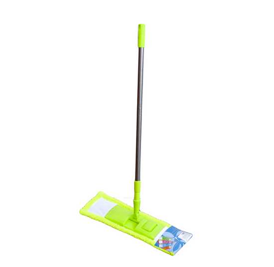 Швабра плоская 40см ЖАСМИН 2, нержавейка телескоп ручка 85-125см