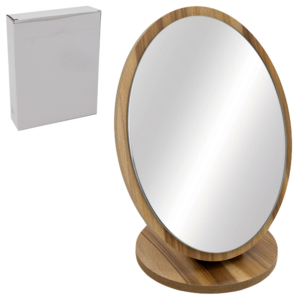 Зеркало овальное 23*16*13см,  в деревянной оправе  Зеркало овальное 23*16*13см,  в деревянной оправе