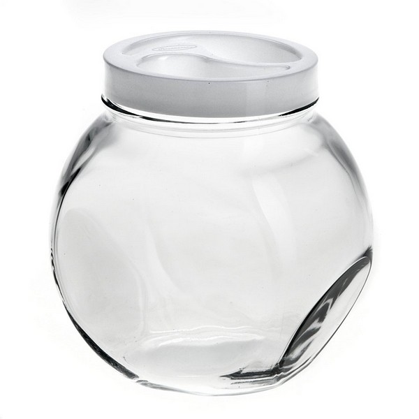 Банка БЕЛЛА 1700мл с белой пласт. крышкой 