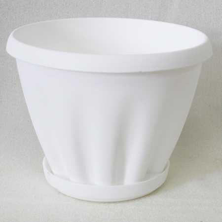 Горшок "Знатный" 6,7л d270мм белый