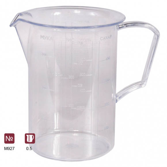 Кружка мерная 0,5л (микс) (то)