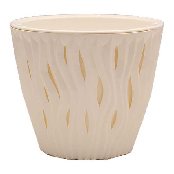 Кашпо Вдохновение 2,25л Белый/Белый d17 h17см 