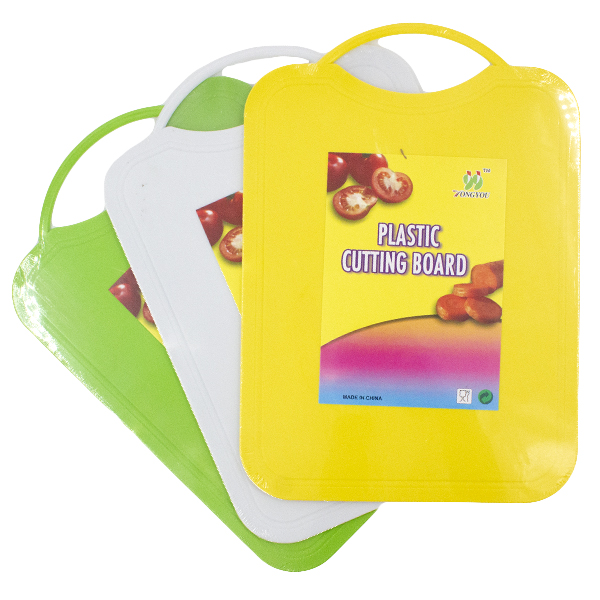 Доска разделочная пластиковая КОЛОР 33*25см, с ручкой