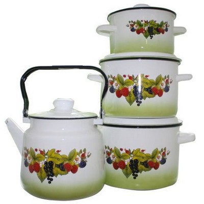 Набор №142/1  4пр. (1,5л.+2,9л.+3,9л.+чайн.3,5л.) КОМПОТ