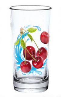 Набор стаканов 6шт. 300 мл "Гладкий"  Черешня К