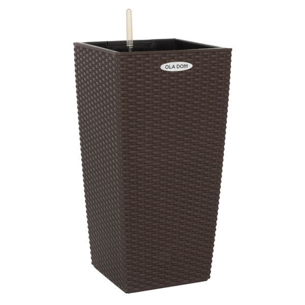 Кашпо RATTAN 14литров OLA DOM (коричневый)