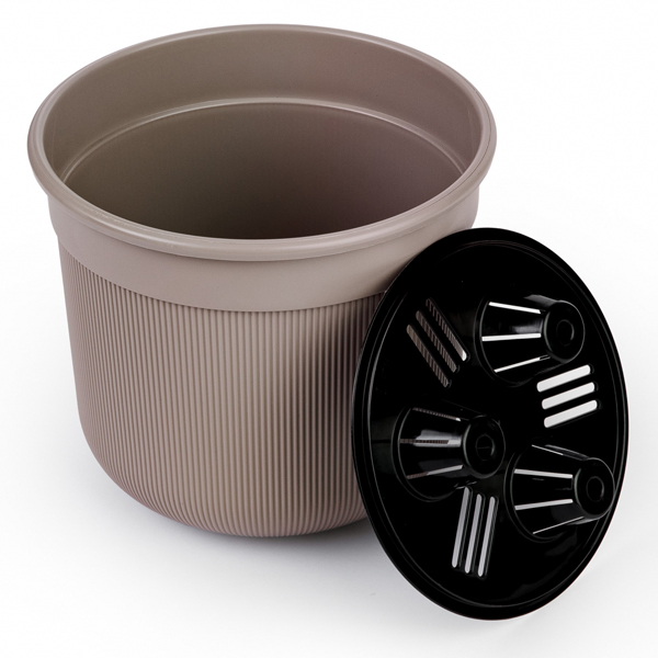 Горшок цв. "Сканди" 5л (с дренажной вставкой)(какао)