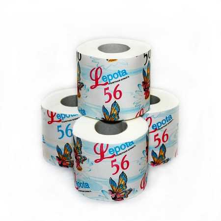 Туалетная бумага "ЛЕПОТА" в рулоне 56 метра