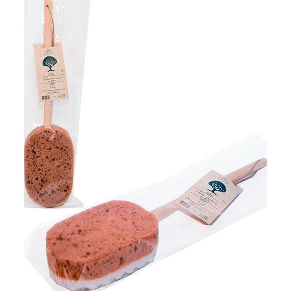 Губка для тела на ручке с массажным слоем (20)