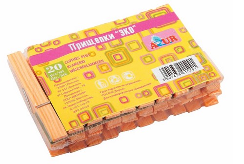 Прищепки Азур Эко деревянные 20шт.