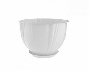 Кашпо Diana 0,65 л с поддоном (снежно-белый)(то)