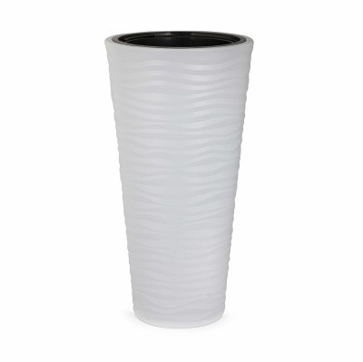 Кашпо "Оазис" 10/43л (со вставкой) (серый)(то)