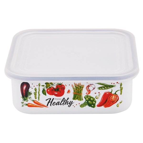 Лоток эмал Veggies 1,0л квадр пласт/кр TM Appetite