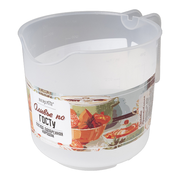 Кувшин мерный Оливье по ГОСТу 1,5л (прозрачный)