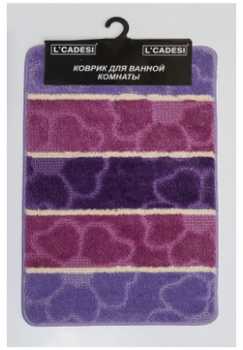 Коврик из полипропилена на латексной основе, "L'CADESI MULTI", 50х80см, лиловый