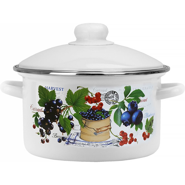 Кастрюля эмал цил Ягодный сезон 2,0л мет/об