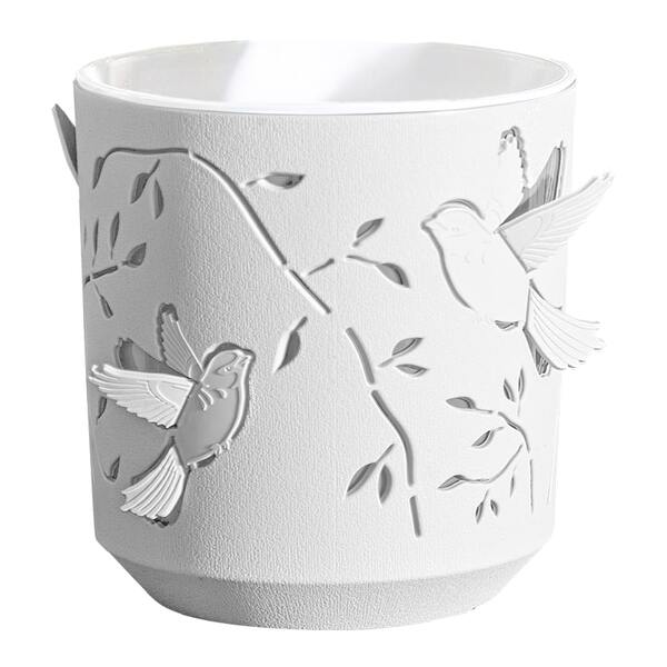 Кашпо "Колибри" 2,5л Белый/Белый