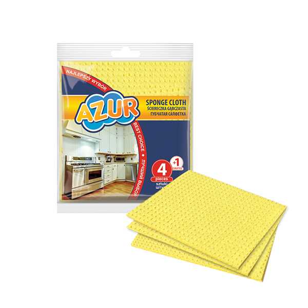 Салфетки YORK AZUR губчатые 4+1шт (17,5*13,5см)