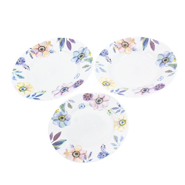 Тарелки из стеклокерамики 18шт (суповая d-23см - 6шт / обеденные d-20см и d-25см - по 6шт)