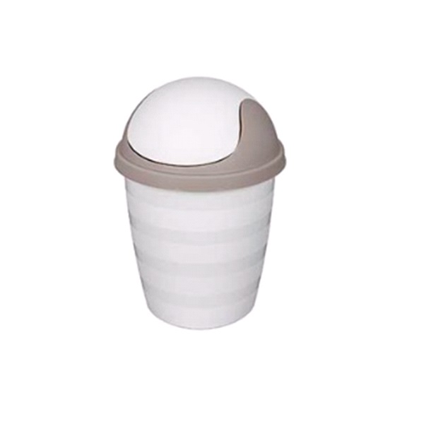 Контейнер для мусора "Rambai" круглый 1,5л (светло-серый)