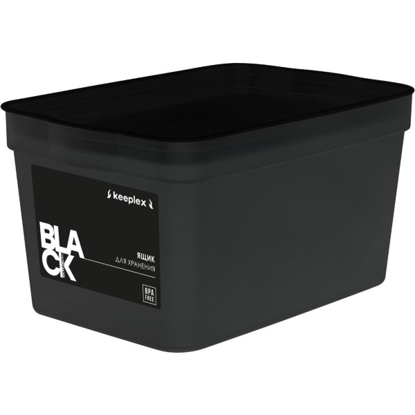 Ящик для хранения 2,3л Black 211х141х110мм (то)