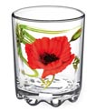 Набор стаканов 6шт. 250 мл  низк "Глория"  Алый мак