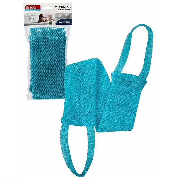 Мочалка д/тела "Супердлинная" ППР, 70х11см вязаная