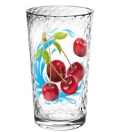Набор стаканов 6шт. 200 мл высок. "Кристалл" Черешня К