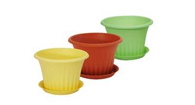 Кашпо КЭРОЛ D120мм 0,45л с подставкой