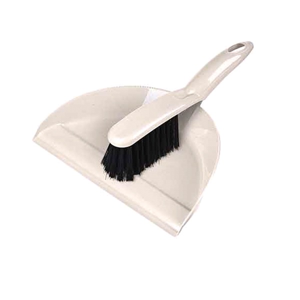 Комплект щетка-сметка "Malta" с совком (бежевый флэк)