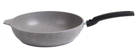 Сковорода 240/60мм со съемной ручкой,АП (светлый мрамор)