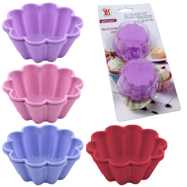 Форма для выпечки силиконовая ЦВЕТОЧЕК Ø-6см h-3см (набор 6шт)