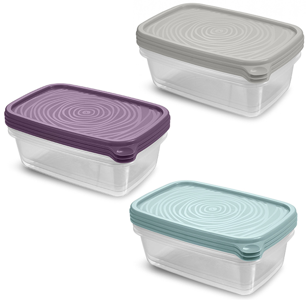 Контейнер "Романо" прямоугольный набор 3 шт 0,9л (то)