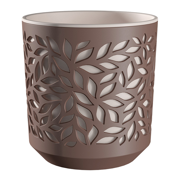 Кашпо Leaves 1,25л Мокко/Пудра
