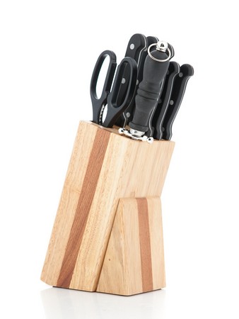 Набор ножей, 5шт,+ножницы+мусат+подставка  MARVEL