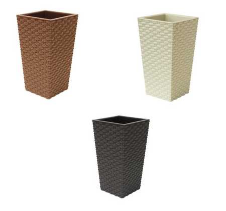 Кашпо РОТАНГ 198х198х360мм 4,9л (то)