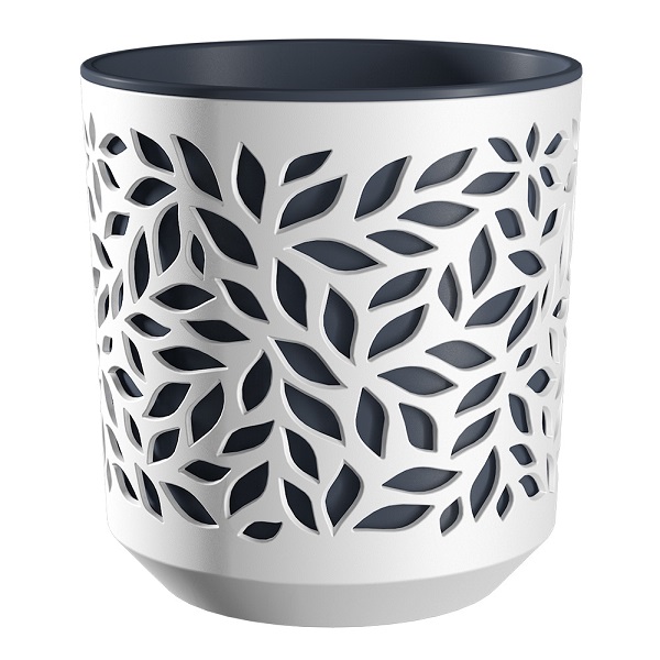 Кашпо Leaves 4л Белый/Антрацит