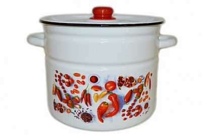 Кастрюля эмал цил Паприка 9,0л ТМ Appetite