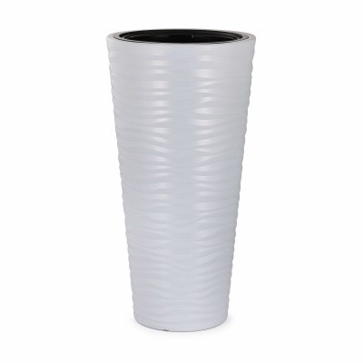 Кашпо "Оазис" 13/63л (со вставкой) (серый)(то)