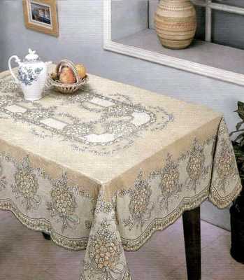 Скатерть из ПВХ, арт. C378 беж, 90х90см, Тайвань