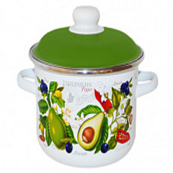 Кастрюля эмал цил Авокадо 2,0л