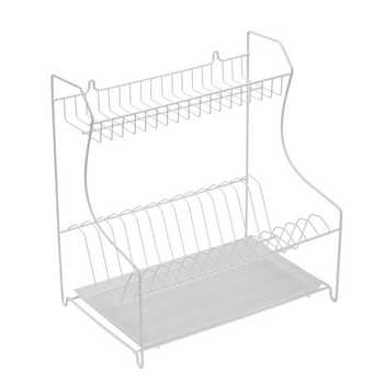 Тарелосушка универсальная краска  белая, с поддоном 400х240х395 