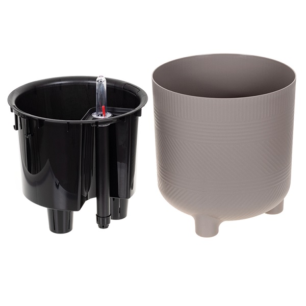 Кашпо ШЕНК D180мм 2л/3,6л с вставкой и с автополивом