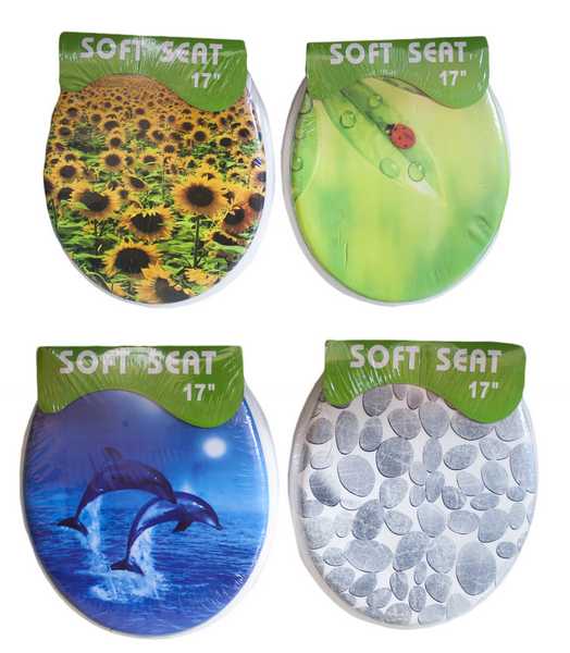 Сиденье для унитаза мягкое ЛЮКС (пышное)