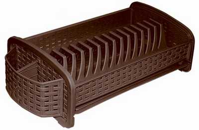 Сушилка для посуды "Ротанг" (коричневый) (то)