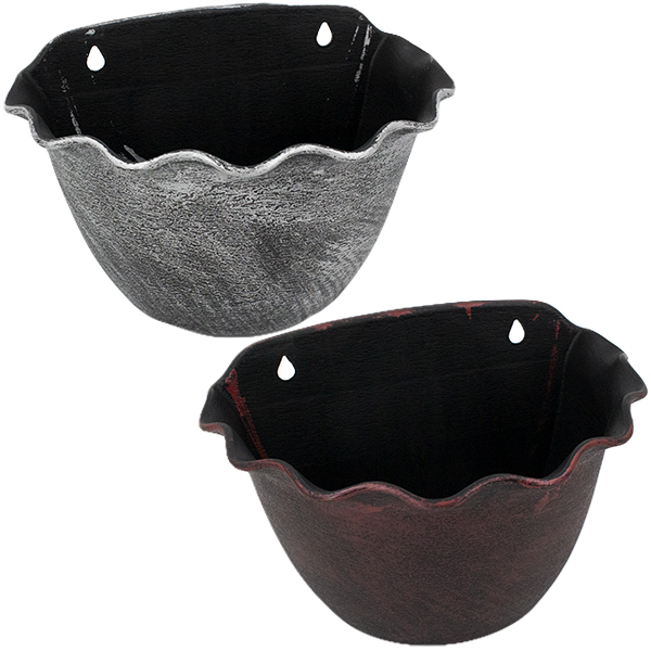 Кашпо пластиковое с прямой задней стенкой 23*17*17см