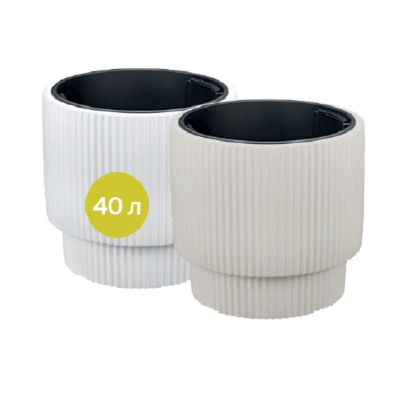 Кашпо СТРИП D390мм 40л с вставкой